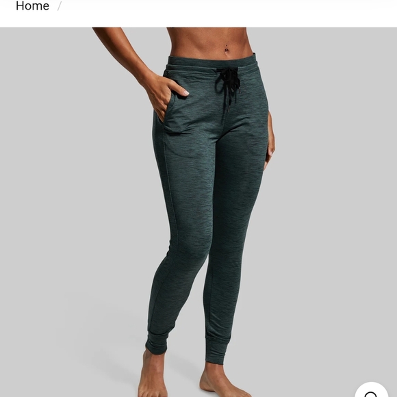 EUC Born Primitive Women's Rest Day Joggers In Evergreen. Pockets & Drawstring - Picture 2 of 4